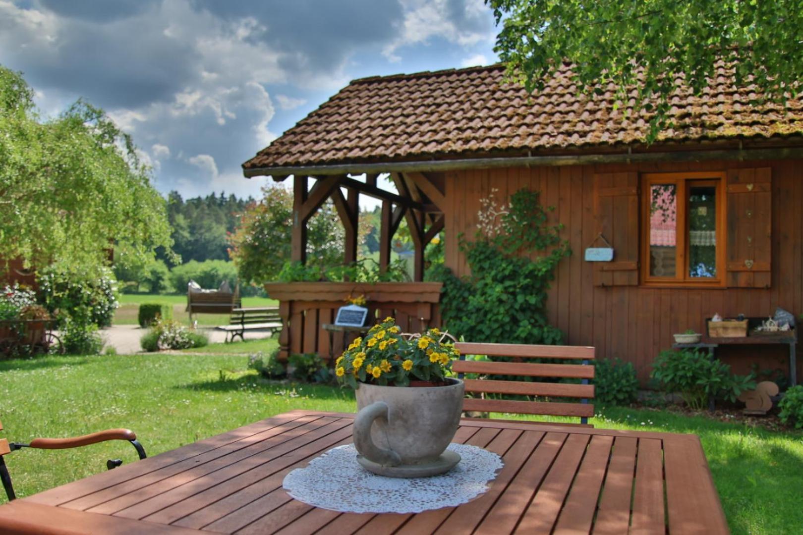 Heumanns Blockhaeuser Am Wald Hotel Pottenstein Exterior photo